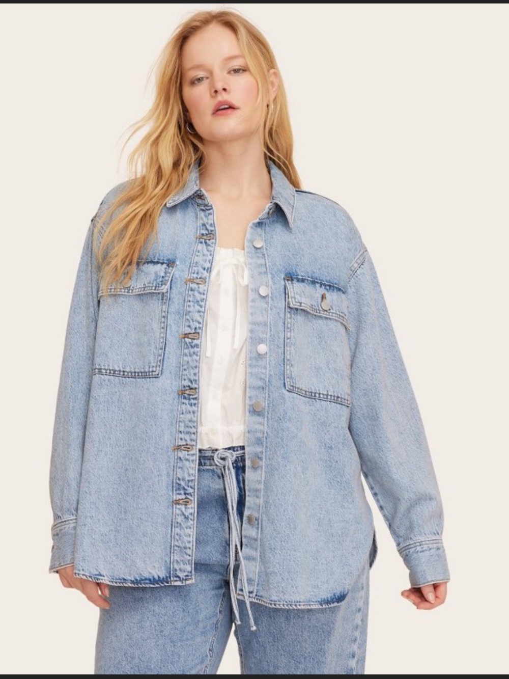 Women’s Long Sleeve Denim Shacket- Parke X Target